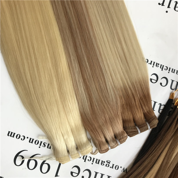 weft hair extensions/ flat weft /new type hair weft H113